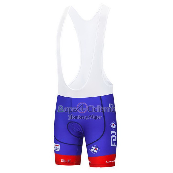 Groupama FDJ Ropa Ciclismo Culotte Corto 2021 Mangas Cortas Rojo Azul Blanco